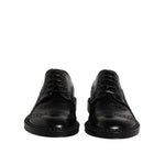 Dolce & Gabbana Black Calf Leather Derby Formal Dress Shoes