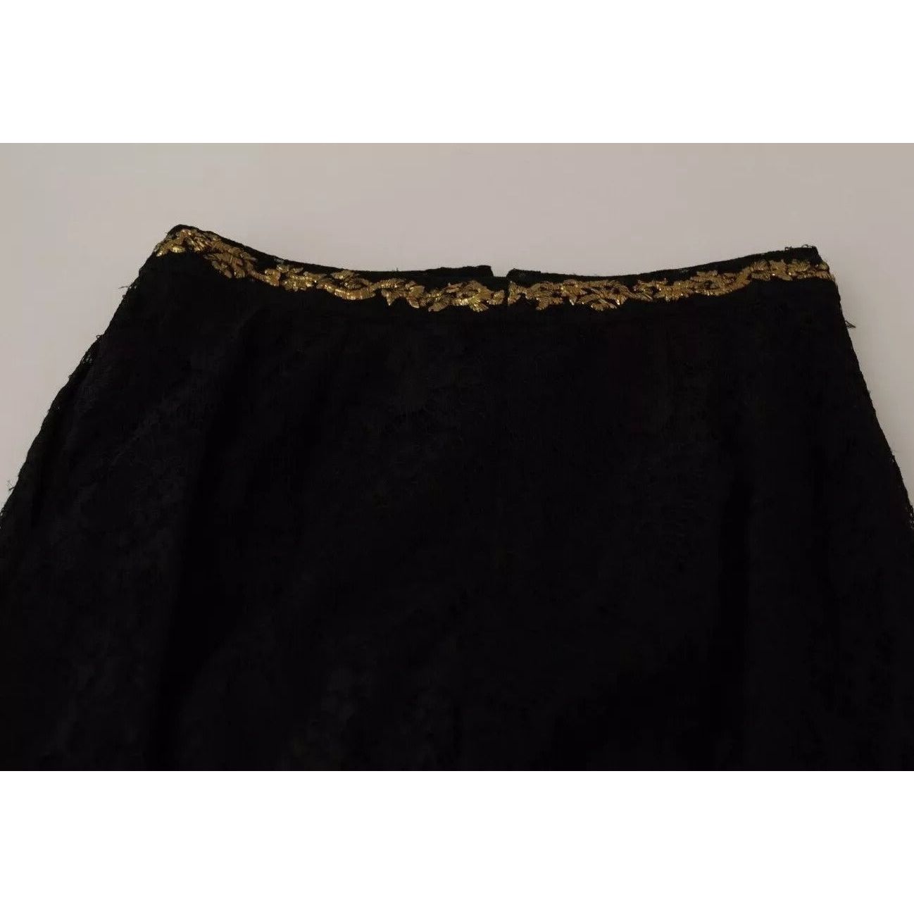 Dolce & Gabbana Black Lace Gold Baroque SPECIAL PIECE Shorts PAN72100-40