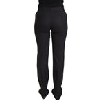 Dolce & Gabbana Black Stripes Mid Waist Trouser Pants PAN73096-42