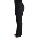 Dolce & Gabbana Black Stripes Mid Waist Trouser Pants PAN73096-42