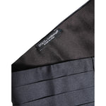 Dolce & Gabbana Dark Blue 100% Silk Belt Waist Cummerbund BEL9456-50