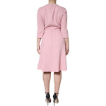 Dolce & Gabbana Pink A-line Viscose 3/4 Sleeves Dress DR281251-50