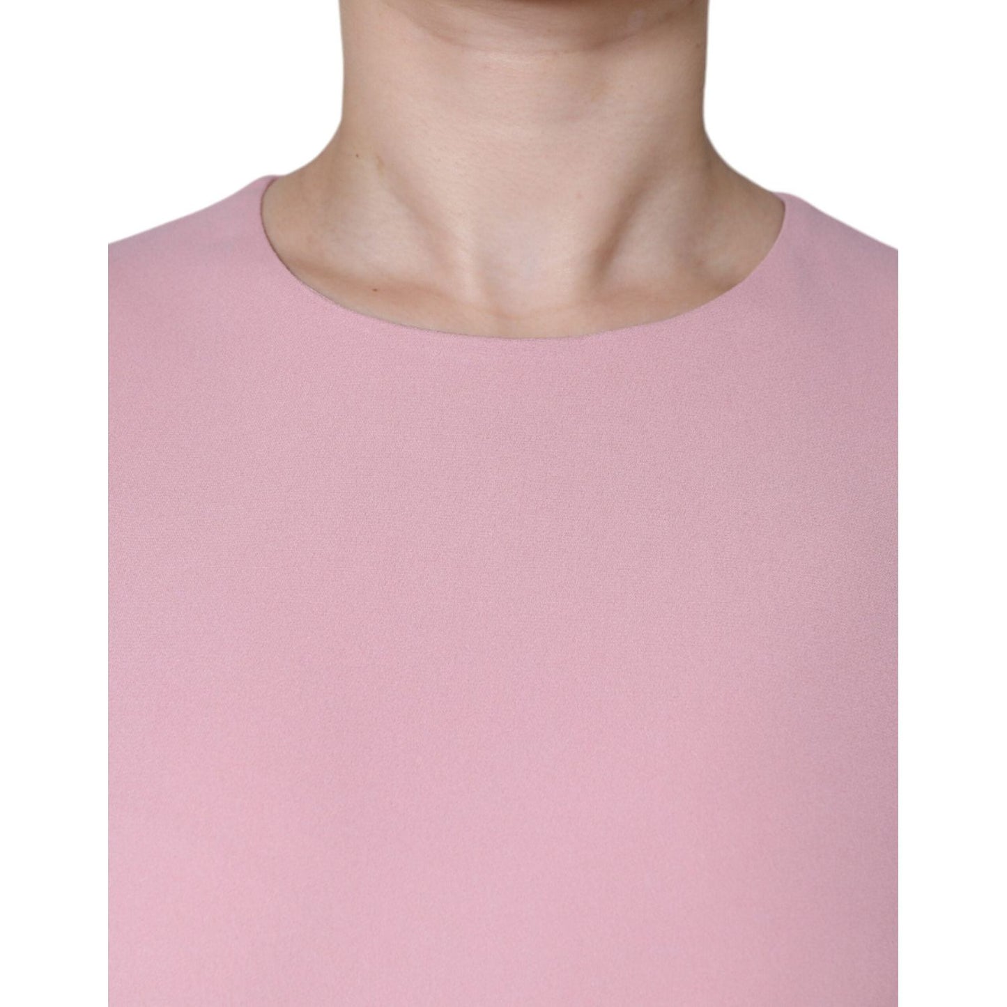 Dolce & Gabbana Pink A-line Viscose 3/4 Sleeves Dress DR281251-50