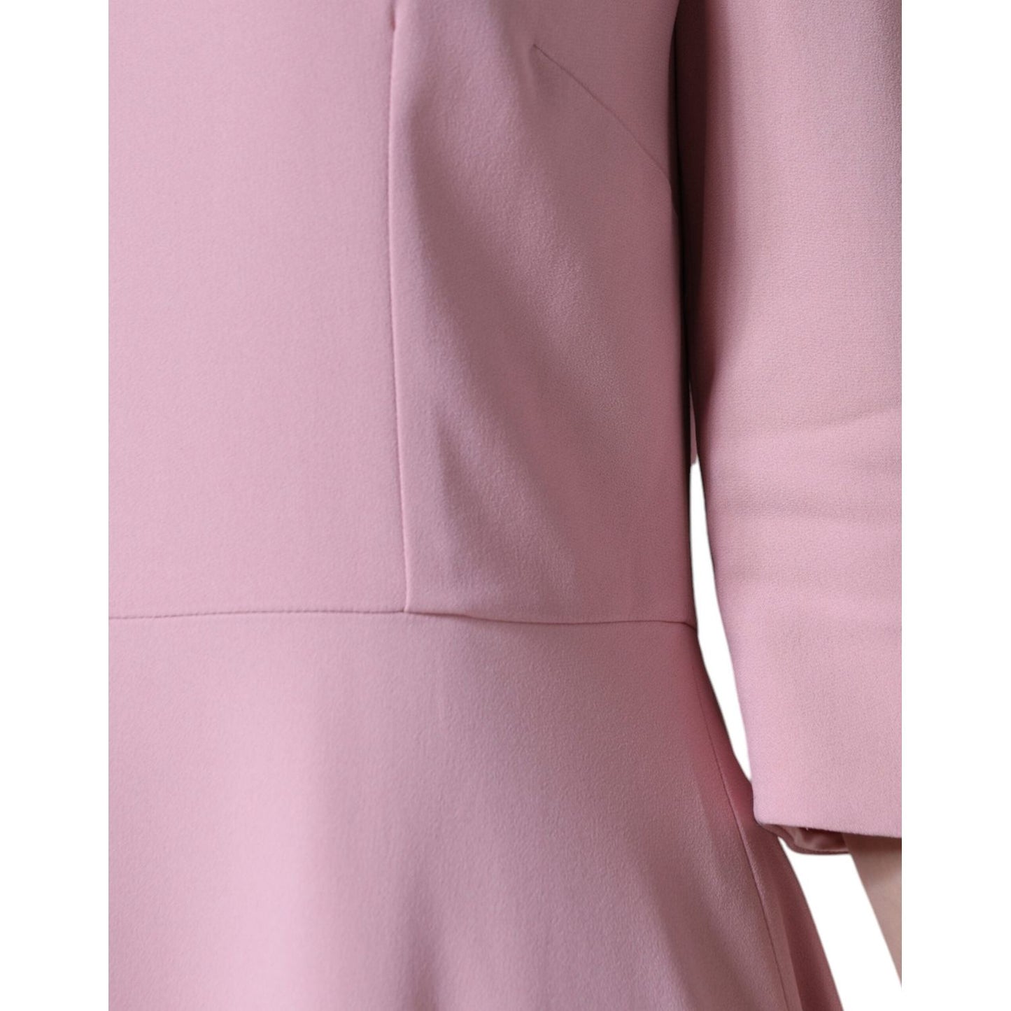 Dolce & Gabbana Pink A-line Viscose 3/4 Sleeves Dress DR281251-50