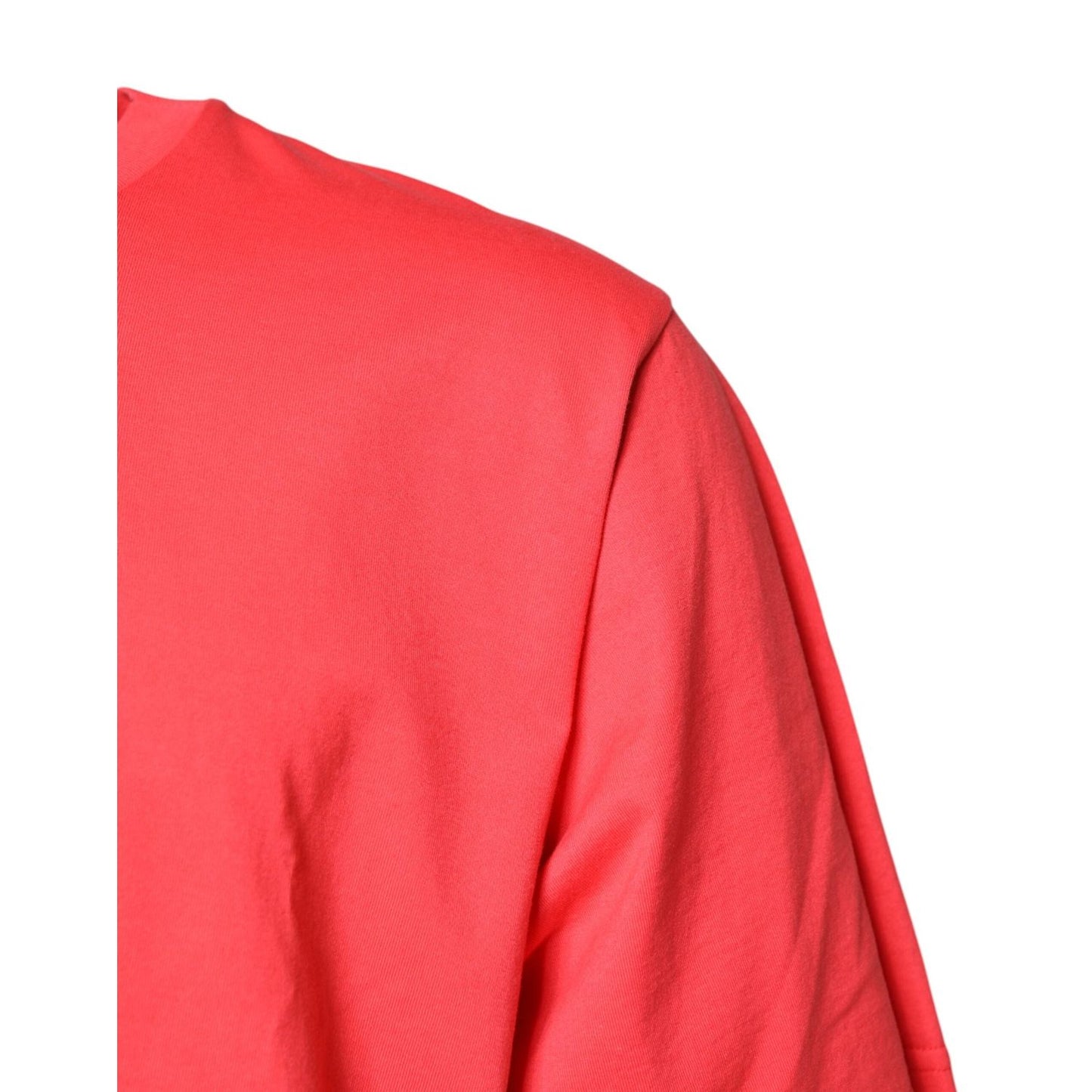 Dolce & Gabbana Red Cotton Lettering Print Crew Neck T-shirt THS90367-52