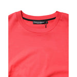 Dolce & Gabbana Red Cotton Lettering Print Crew Neck T-shirt THS90367-52