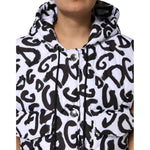 Dolce & Gabbana White DG Mania Hooded Sleeveless Puffer Jacket JKT41487-42
