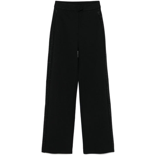 Emporio Armani jersey trousers with bands and micro studs Trousers