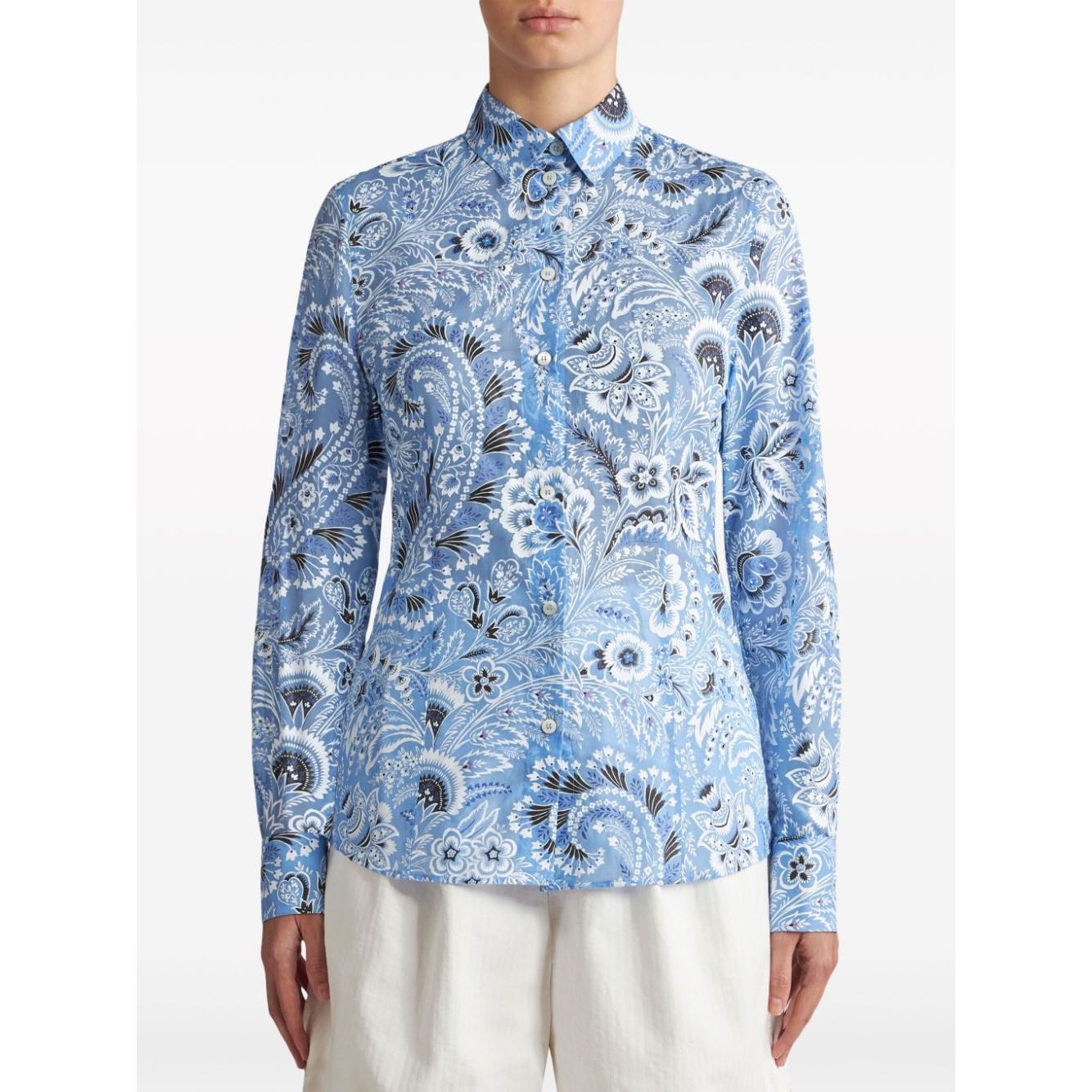 Etro Shirts Clear Blue Shirts