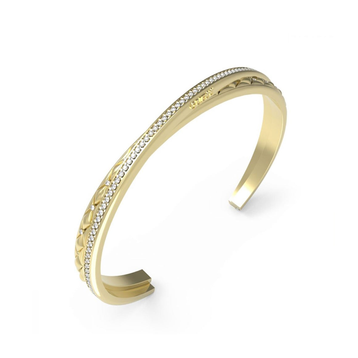 Gold bracelet from GUESS JEWELS JEWELRY Mod. JUBB04584JWYGS with intricate design and sparkling details.