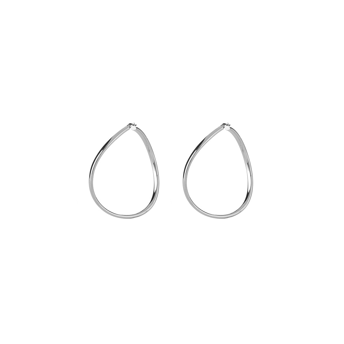 Silver hoop earrings GUESS JEWELS JEWELRY Mod. JUBE04196JWRHT-U