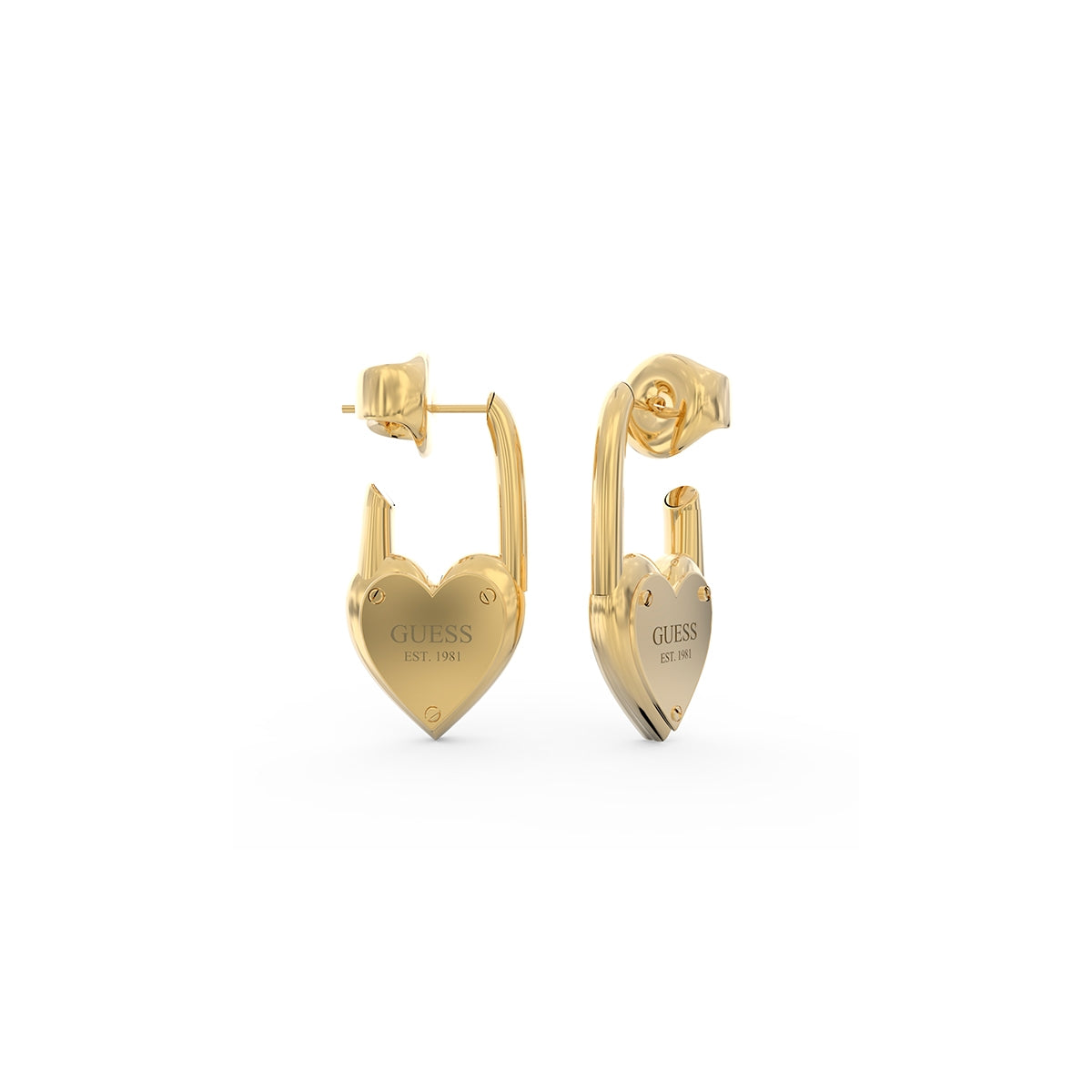 GUESS JEWELS JEWELRY Mod. JUBE04214JWYGT-U gold heart earrings
