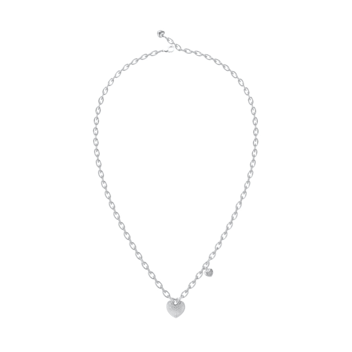 GUESS JEWELS JEWELRY Mod. JUBN05212JWRHT-U silver chain necklace with heart pendant
