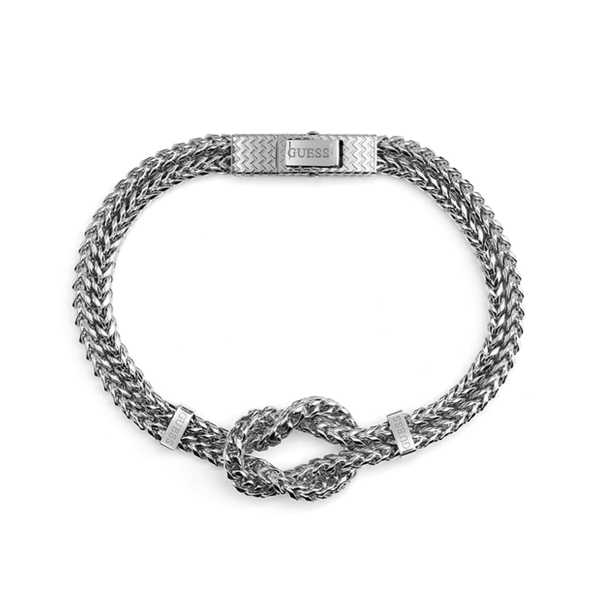 GUESS JEWELS JEWELRY Mod. JUMB05027JWSTS silver bracelet with knot design