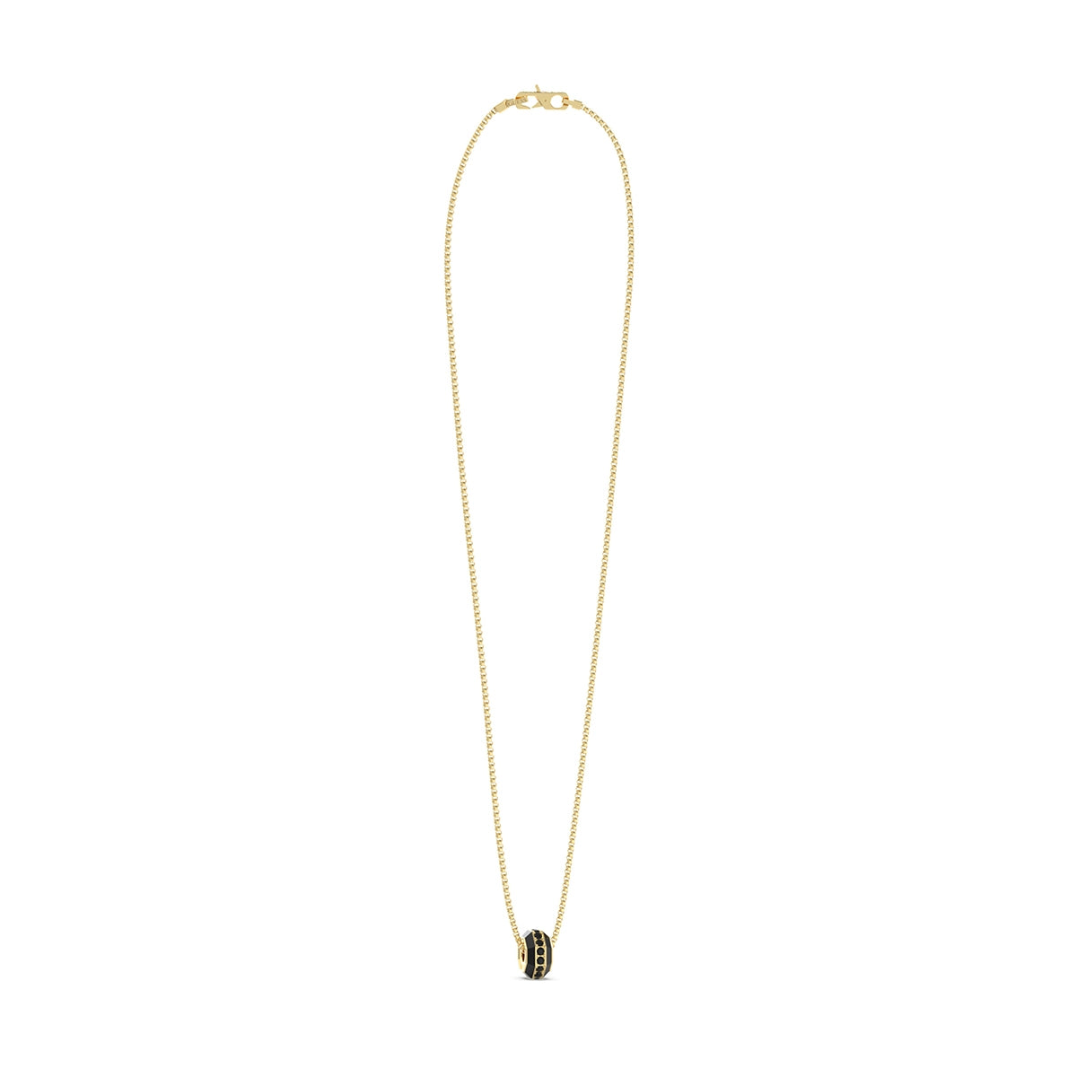 Gold necklace from GUESS JEWELS JEWELRY Mod. JUMN05086JWYGT-U with a pendant on a white background