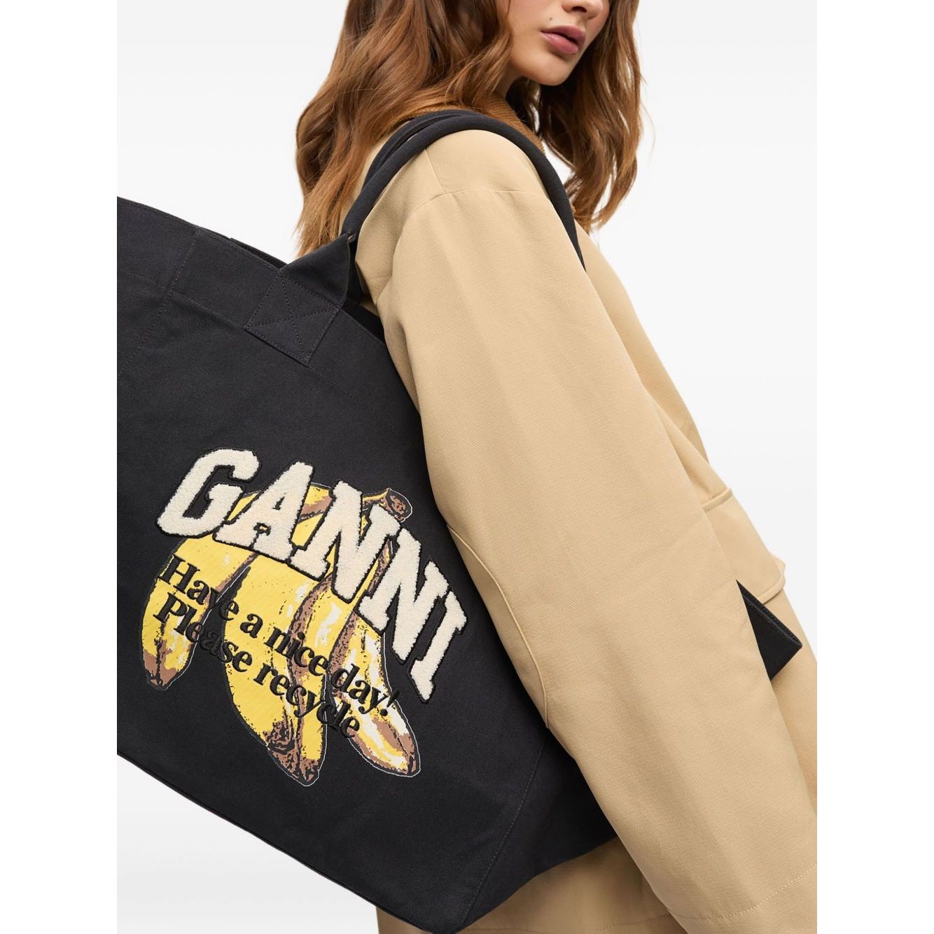 Ganni Organic cotton XXL tote bag