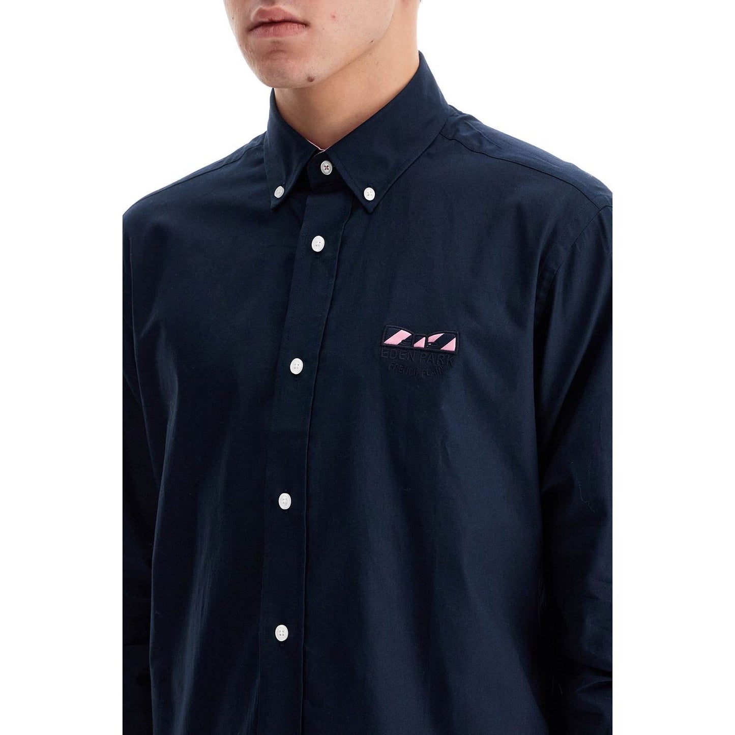 EDEN PARK "oxford shirt with butterfly embroidery detail