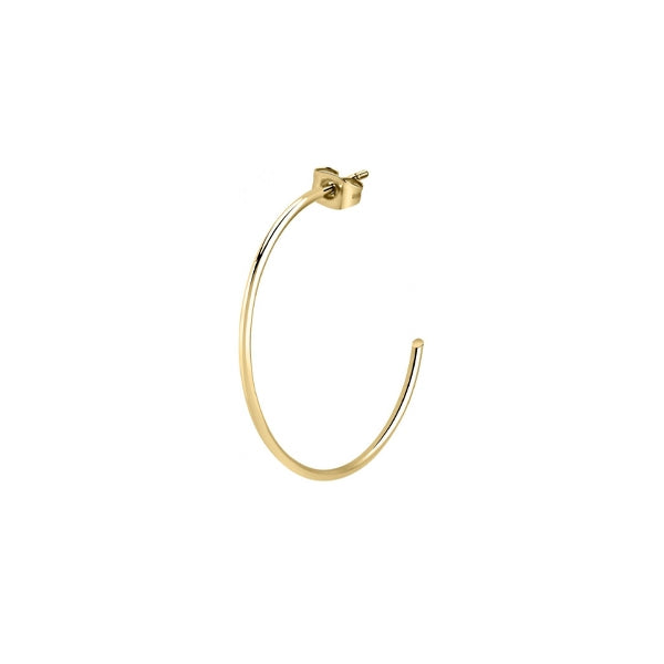 LA PETITE STORY JEWELRY Mod. LPS02AQM12 gold hoop earring on a white background, emphasizing elegant fashion accessory.