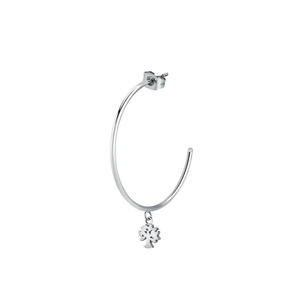 LA PETITE STORY JEWELRY Mod. LPS02AQM19 elegant silver hoop earring with charm