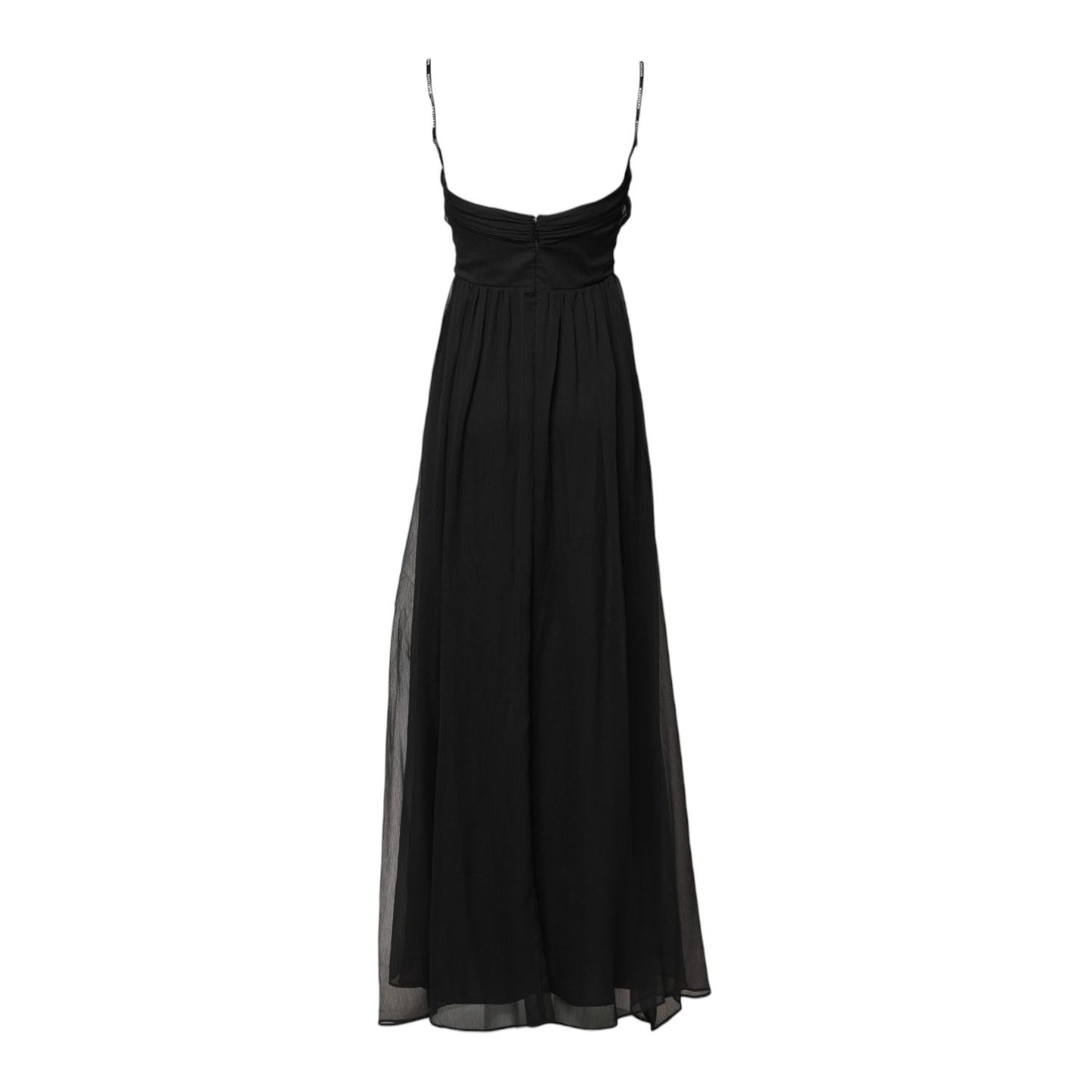 Marciano by Guess Black Tulle Pearl Sleeveless Long Gown Dress