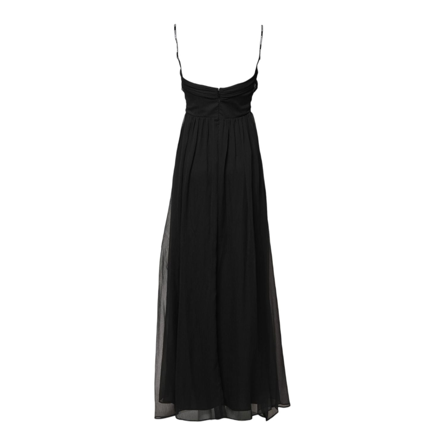 Marciano by Guess Black Tulle Pearl Sleeveless Long Gown Dress