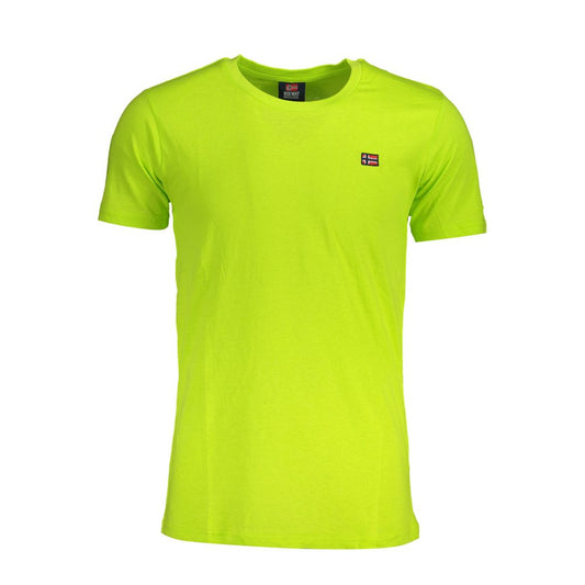 Norway 1963 Yellow Cotton Men T-Shirt with crew neck and logo, vibrant style