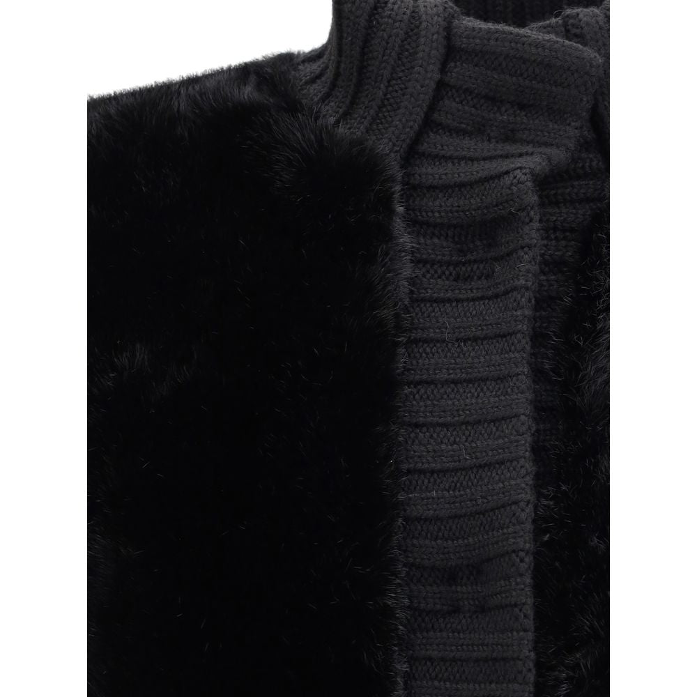 PINKO Long Vest in faux fur PI-105402A2PIZ99-M