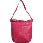Patrizia Pepe Fuchsia Pink Leather Shoulder Purse Tote Bag Patrizia Pepe Maroon