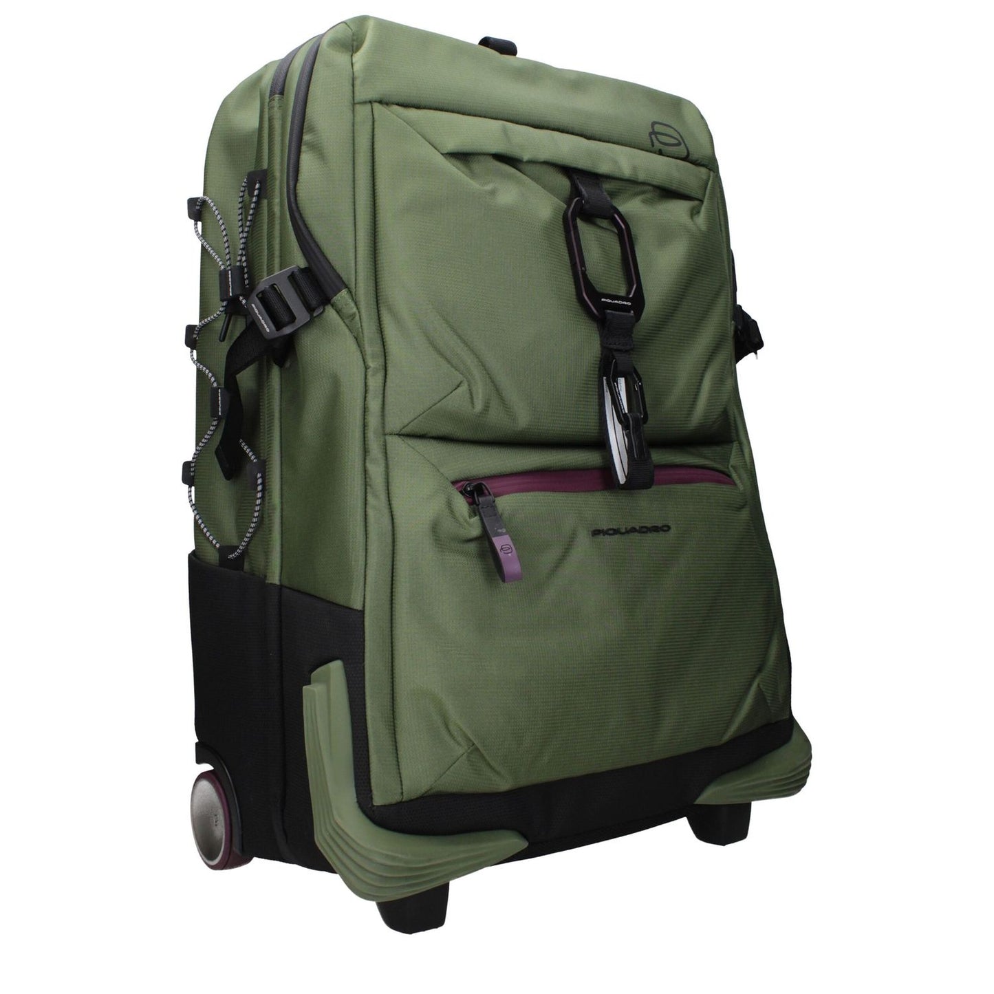 Piquadro Green Fabric Luggage And Travel, MPN BV6379C20VE2, features front logo and adjustable handle.