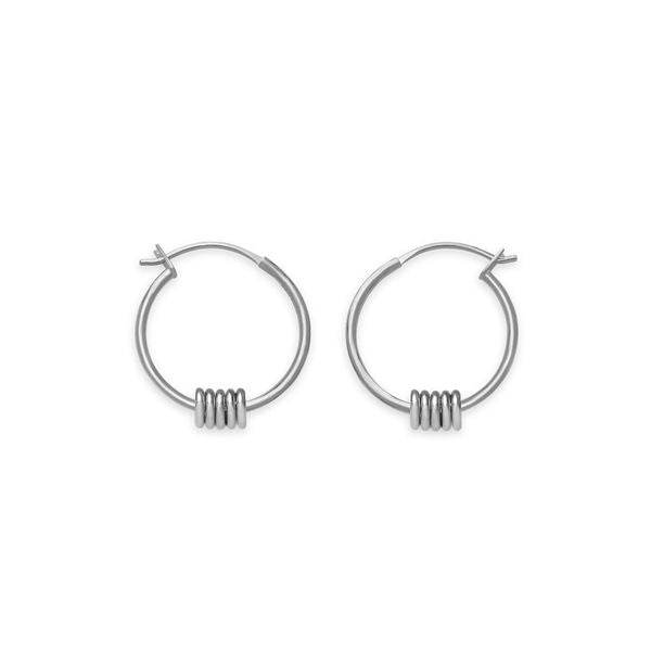 ROSEFIELD JEWELS JEWELRY Mod. JMHSS-J067 silver hoop earrings
