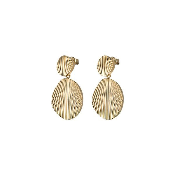 ROSEFIELD JEWELS JEWELRY Mod. JSSHEG-J169 gold earrings with textured design