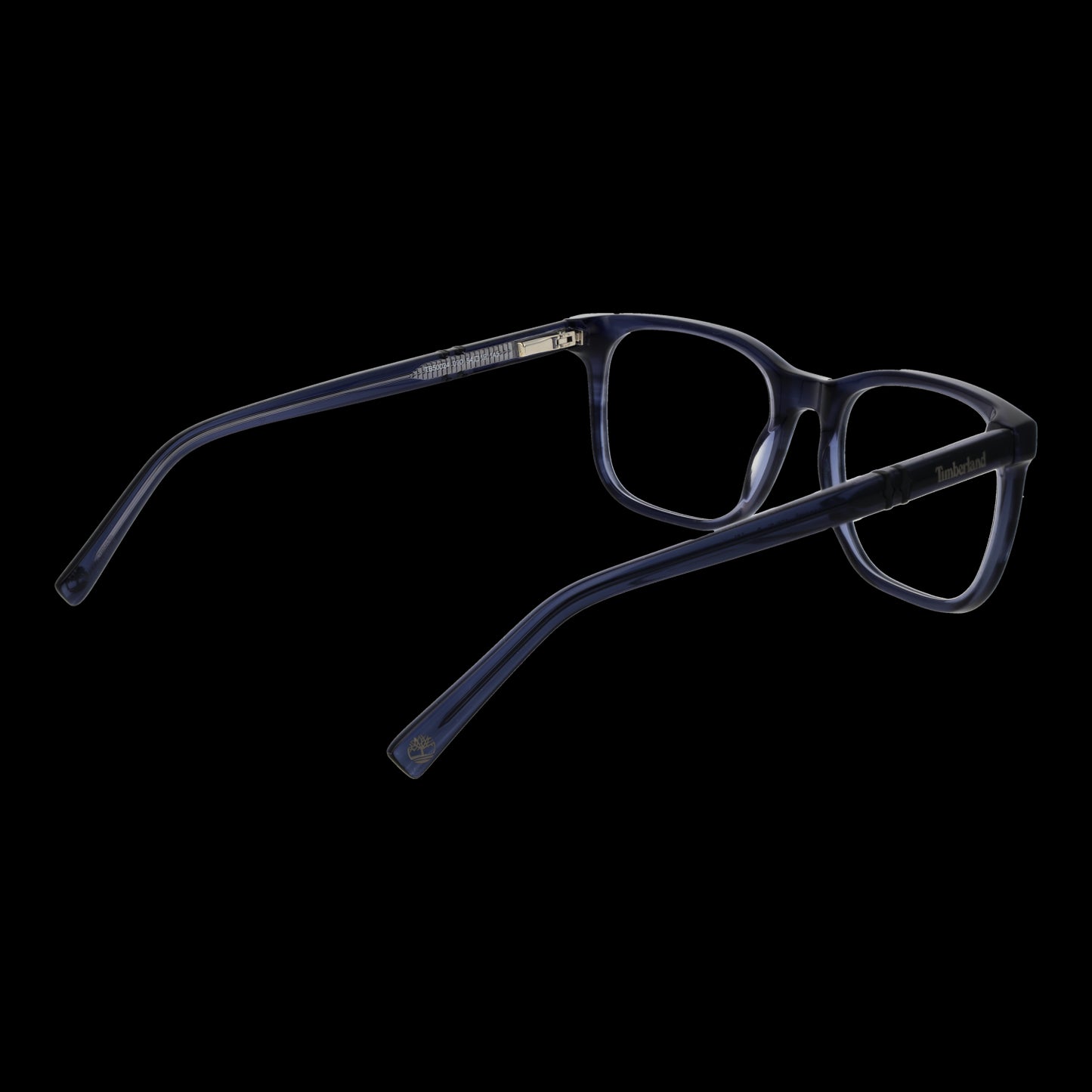 Side view of TIMBERLAND MOD. TB50024 54090 gent's eyeglasses with dark frame against black background.