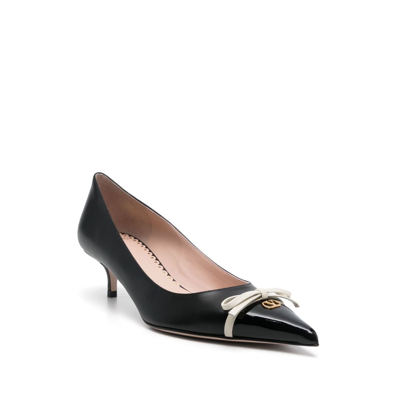 Valentino Garavani Bepointy Patent Leather and Kid Pumps 45mm
