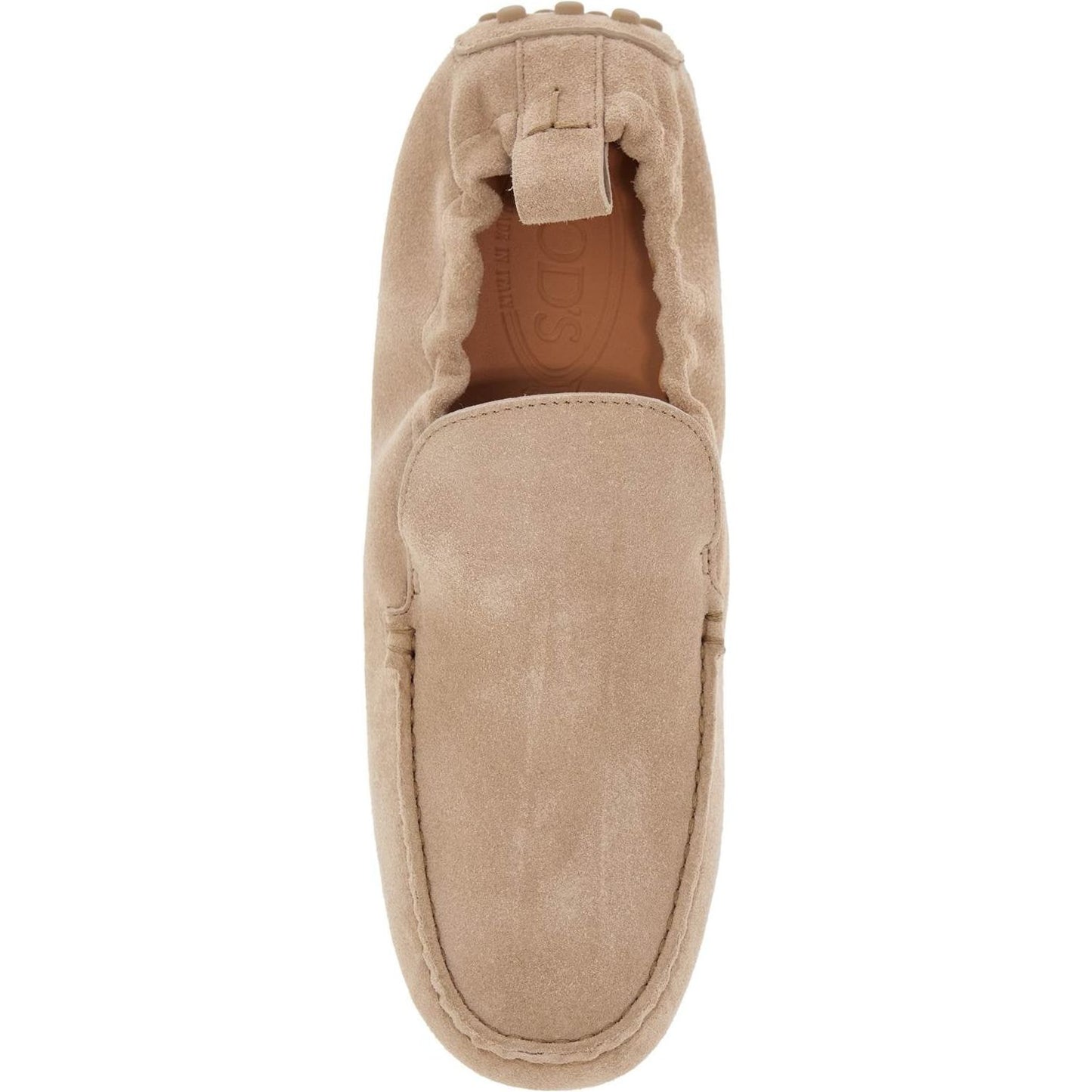 Tod'S gathered leather slippers in cord color