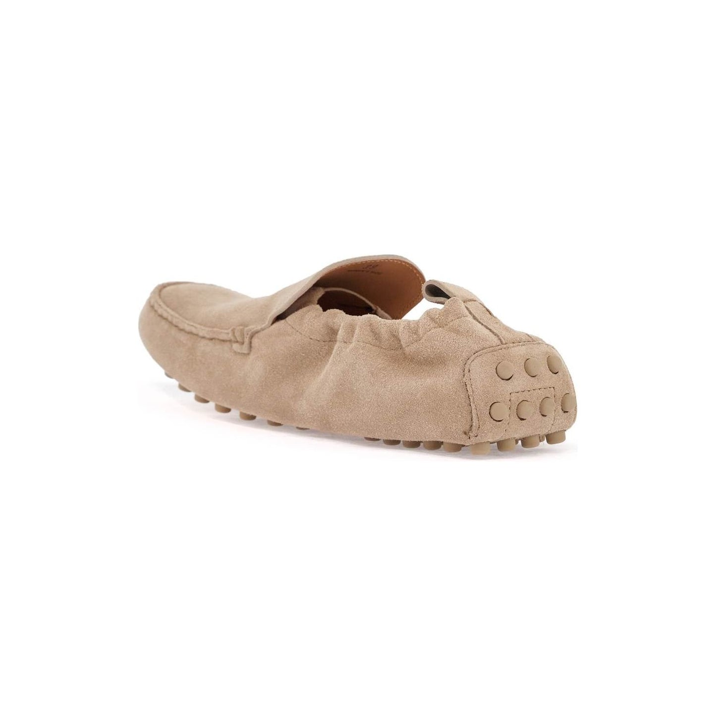 Tod'S gathered leather slippers in cord color