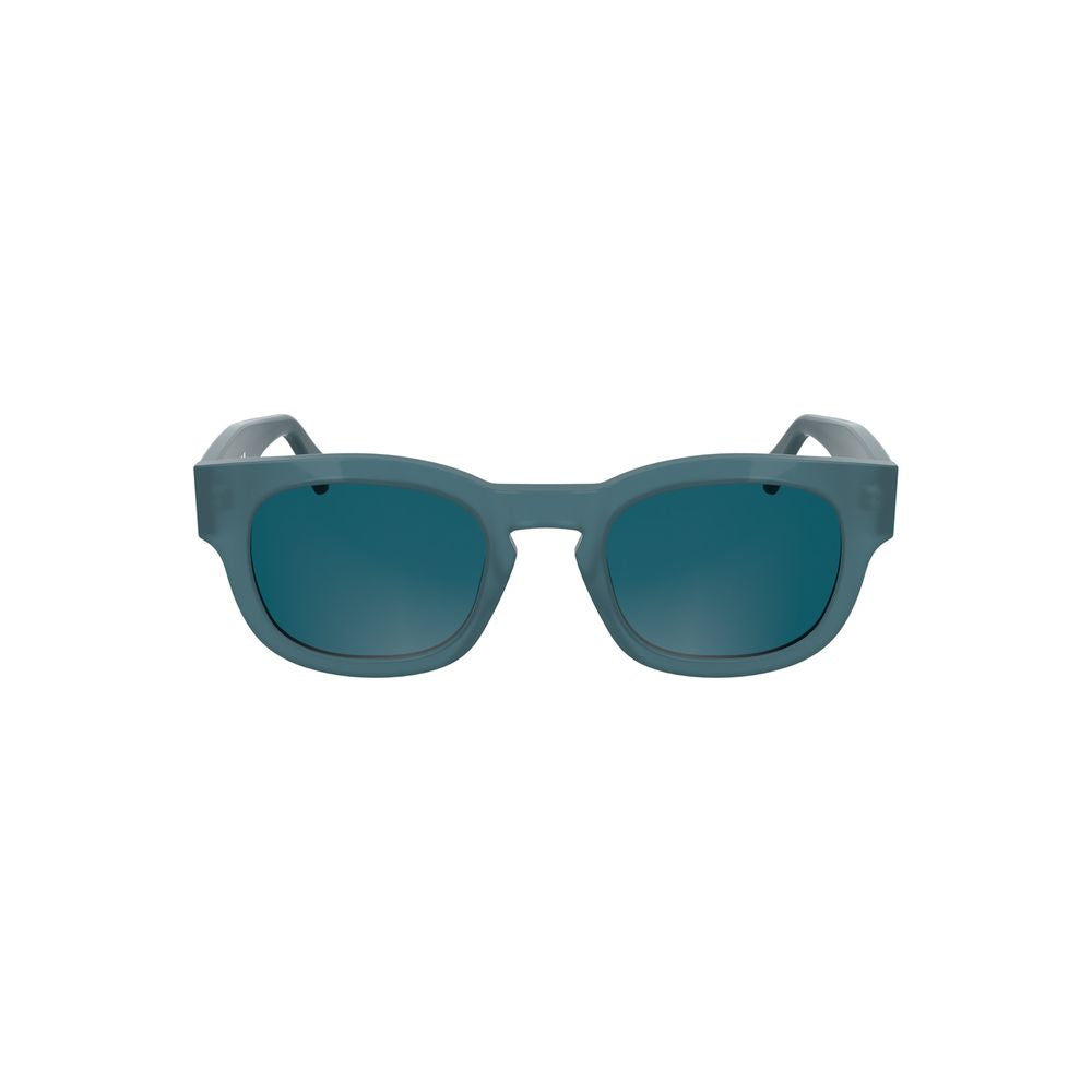 Calvin Klein Blue Acetate Women Sunglasses with bold round lenses and sleek frame showcasing modern luxury and craftsmanship.
