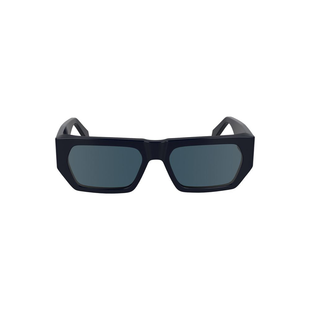 Calvin Klein Blue Women Sunglasses in Eco Acetate, Rectangular Frame, Stylish Blue Lenses, 55mm Lens Width, Subtle Logo Detail