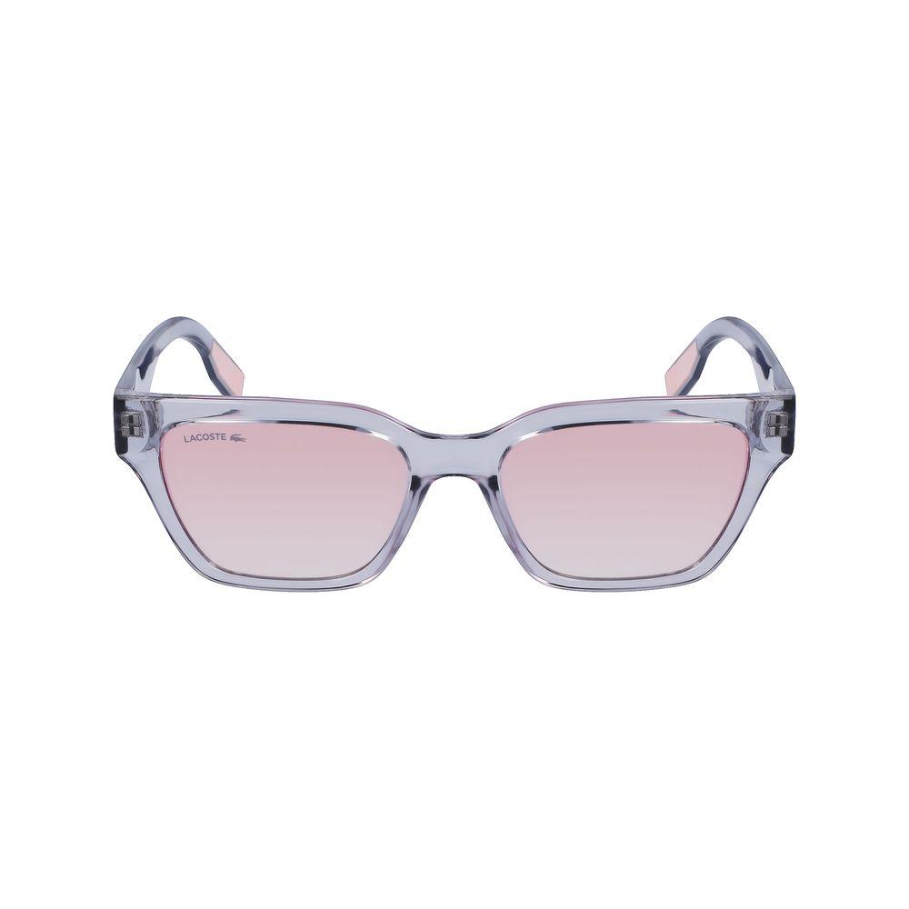 Lacoste gray injected sunglasses L6002S-038 with pink lenses, filter 3, 53/17/145 mm size, designed for women.