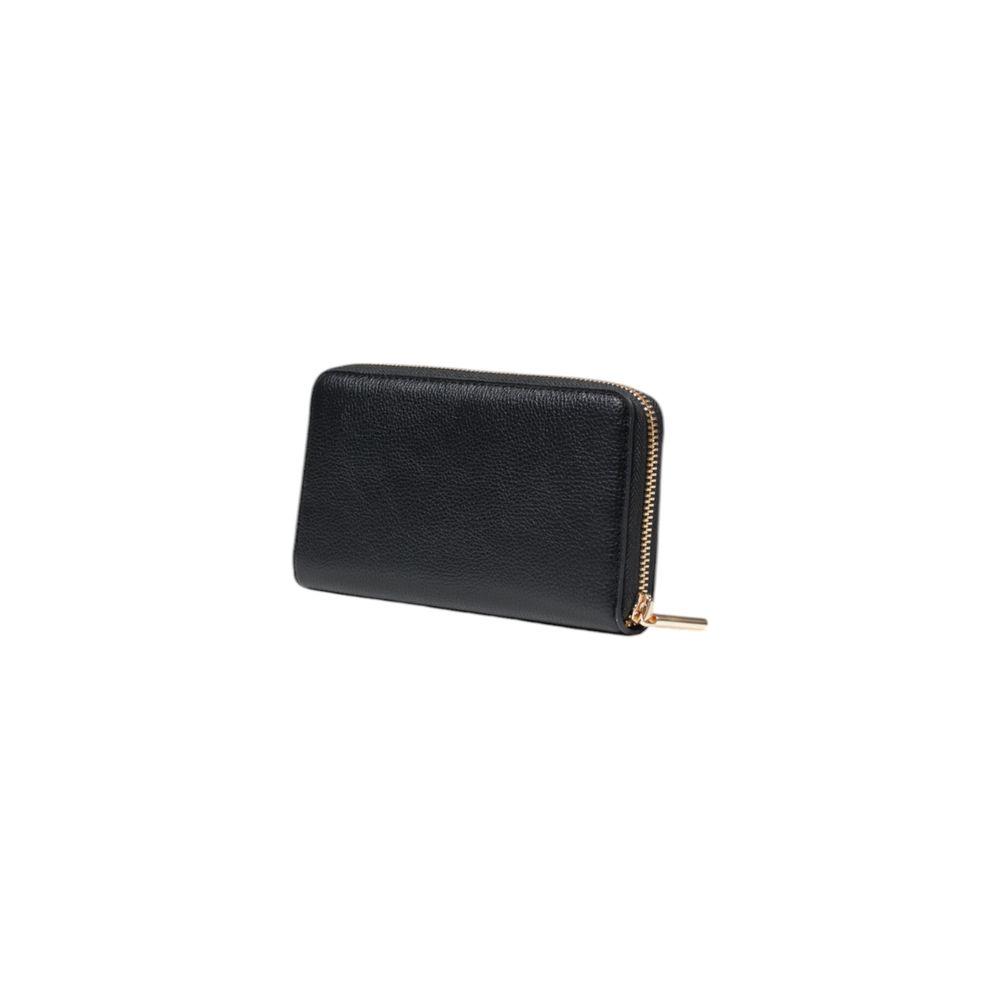 Liu Jo black wallet made of 100% polyurethane, part of the Spring/Summer collection, featuring a sleek design with a secure zipper closure.