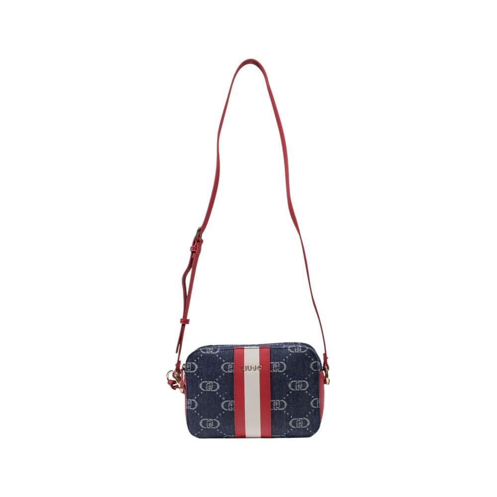 Liu Jo Women's Medium Blue Handbag, Spring/Summer Collection, Polyester and Polyurethane, Fashionable Strap Design.