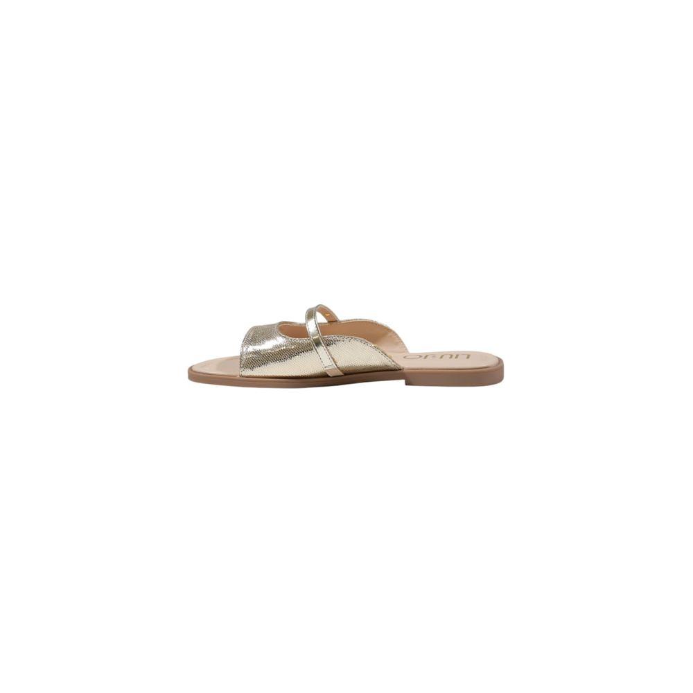Liu Jo gold polyethylene sandal, elegant women's footwear with a modern design, perfect for casual summer outfits.