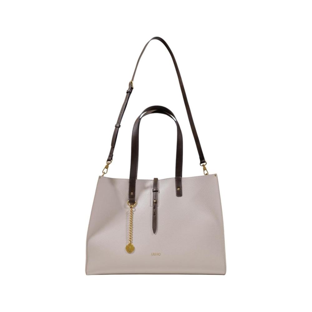 Liu Jo Gray Handbag with Adjustable Strap, Polyurethane Large Women's Bag, Elegant Design