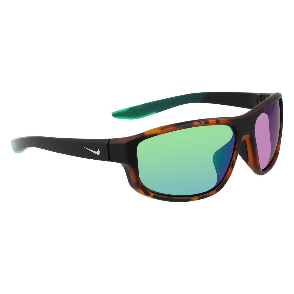 Nike Brown Injected Sunglasses with UV protection and degraded multilayer lens, featuring a matte turtle design.