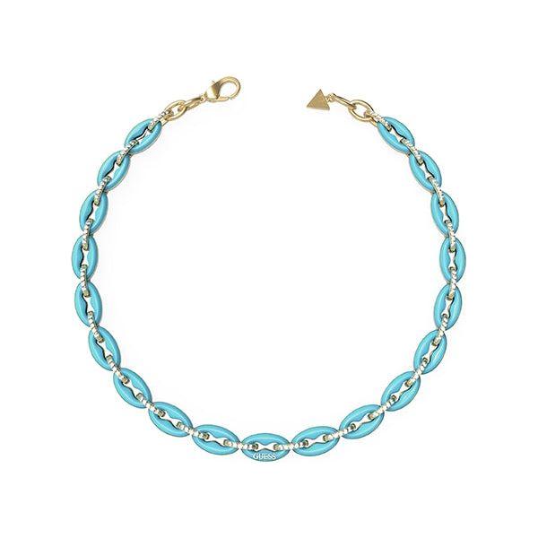 Guess Jewels Jewelry Bracelet JUBN01410JWYGAQT-U with Blue and Gold Chain Design