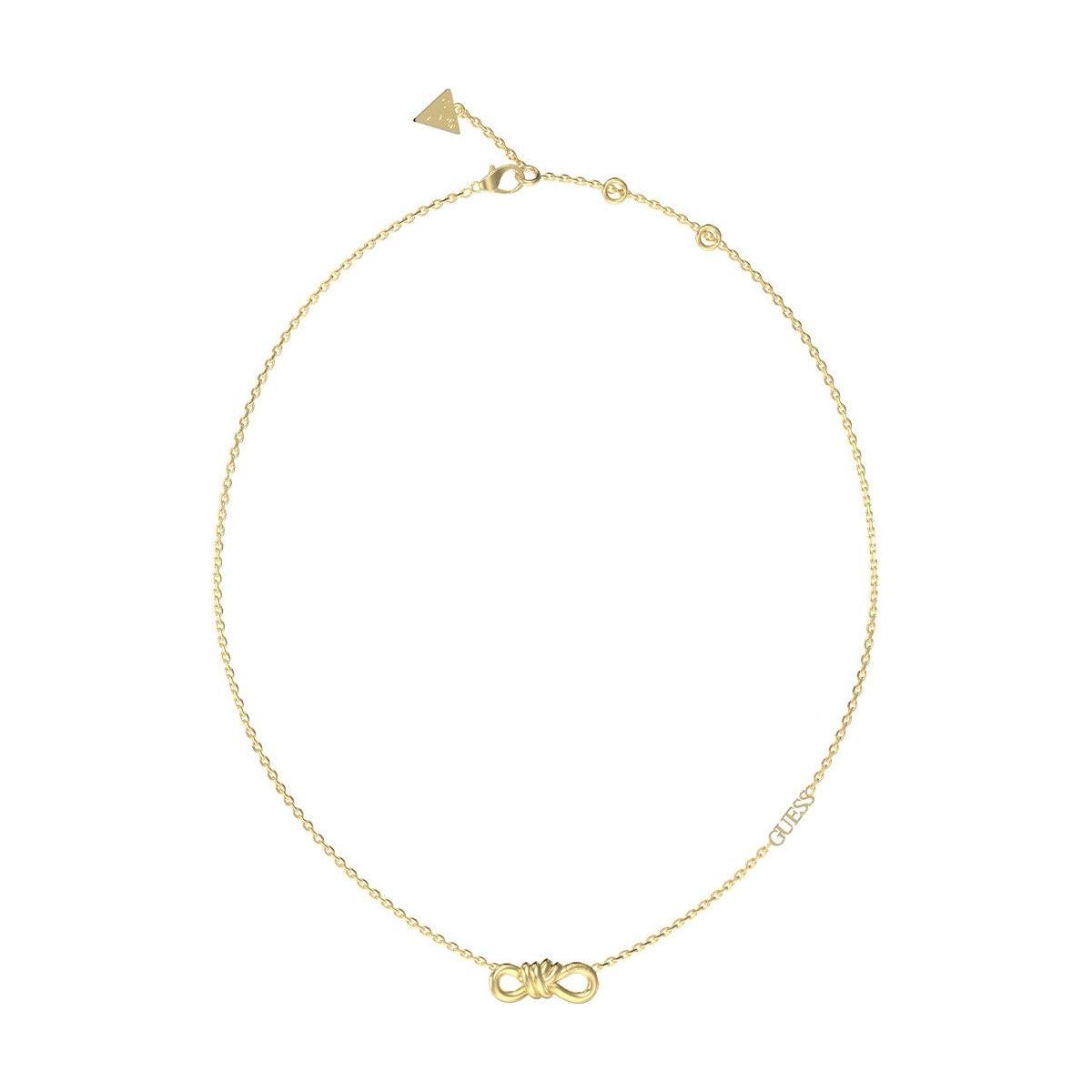 GUESS JEWELS gold bracelet, model JUBN04010JWYGT-U, featuring elegant chain and small triangle charm.