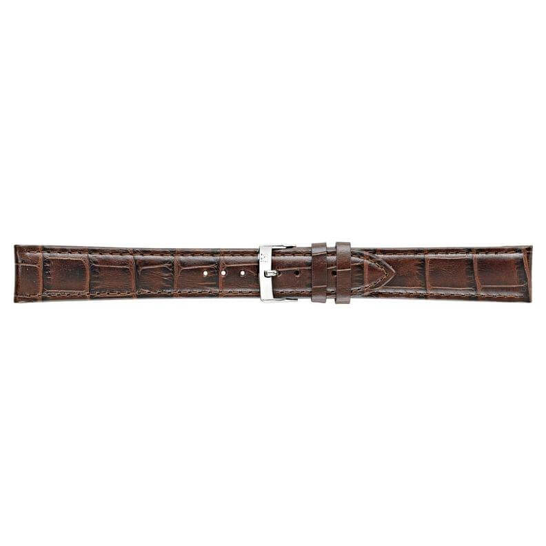 Morellato leather watch strap A01X2269480032CR20, brown, made in Italy