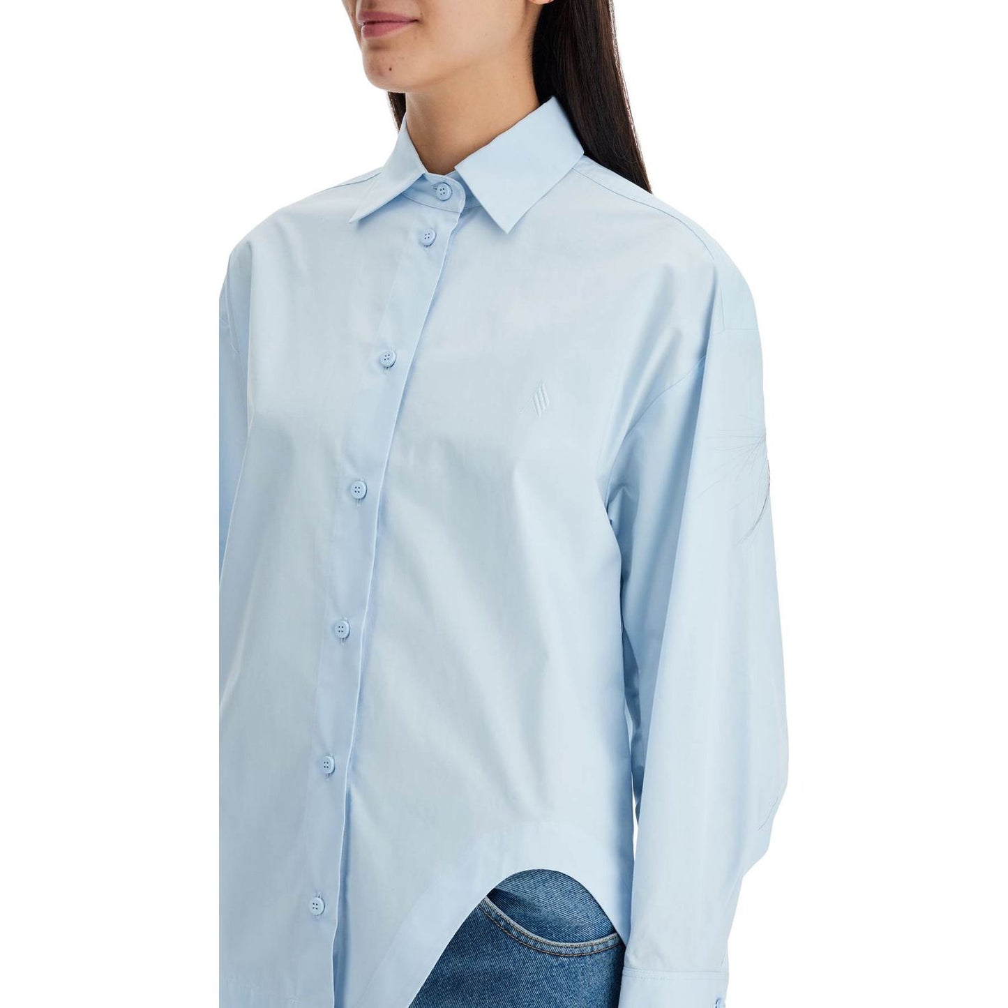 The Attico eliza shirt with shaped slit