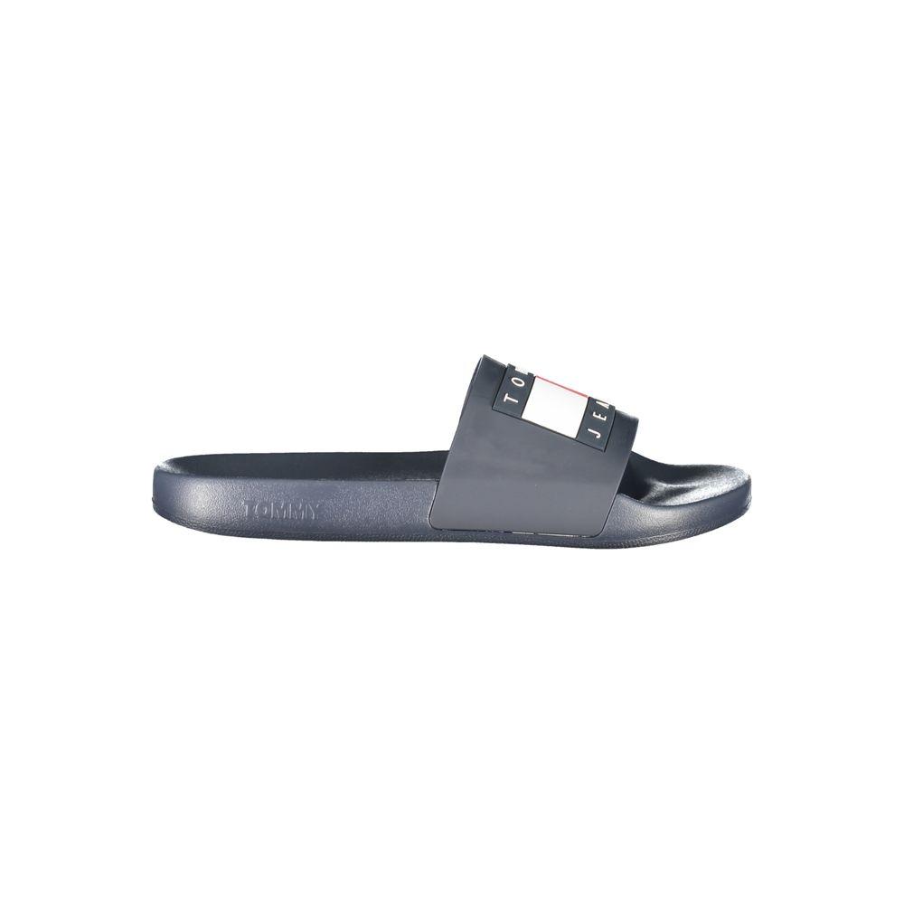 Tommy Hilfiger Blue Polyethylene Men Sandal with Logo Print