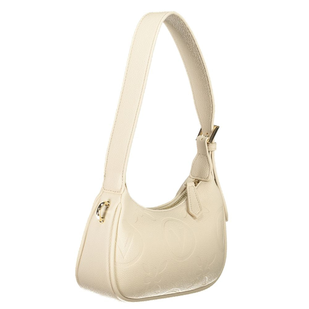 Valentino Bags beige polyethylene women's handbag with adjustable strap and logo.