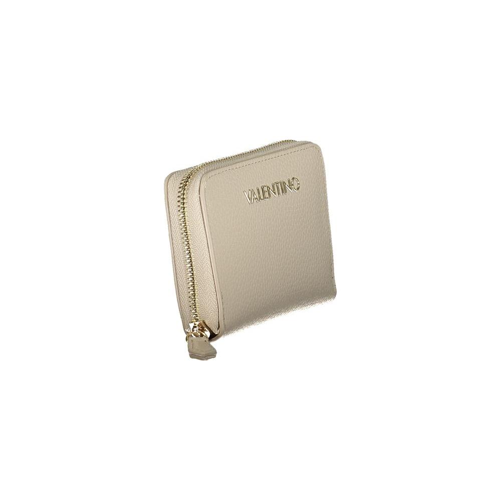 Valentino Bags brown polyethylene women wallet with iconic logo and six compartments